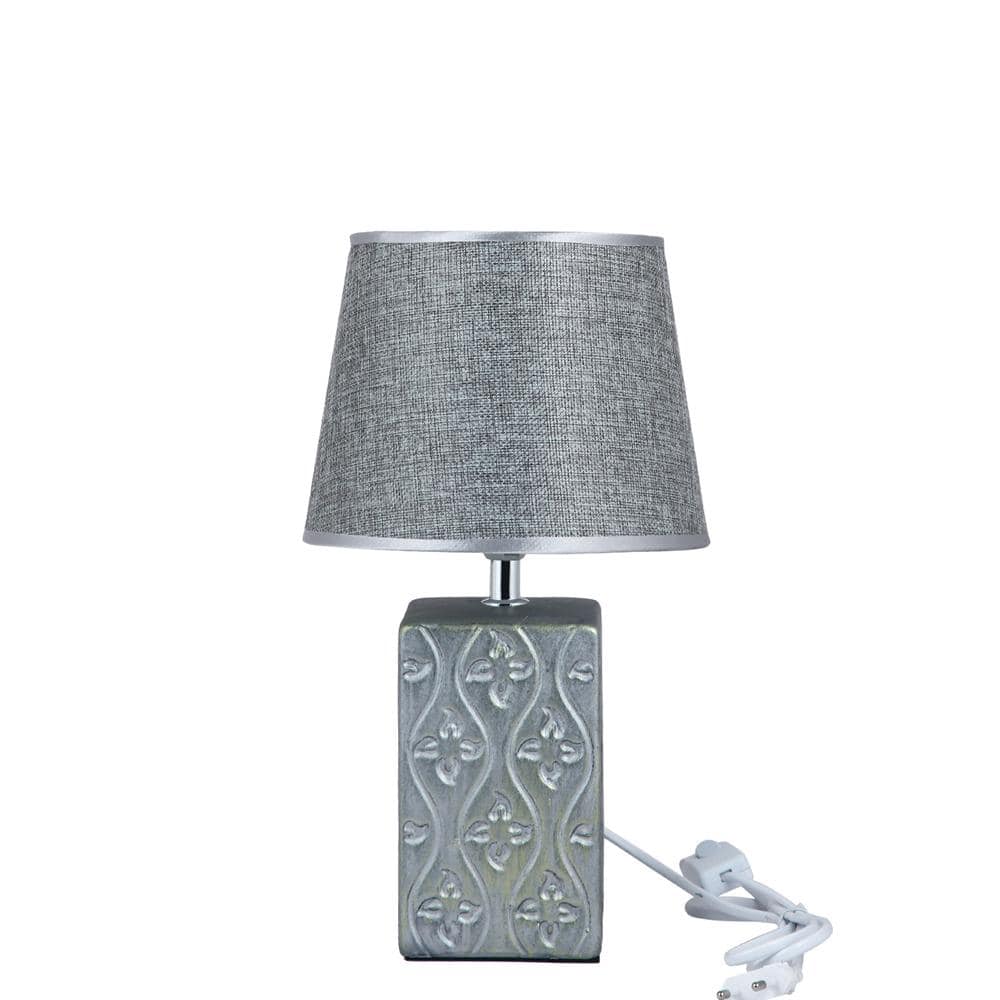 Grey Rectangular Base Table Lamp