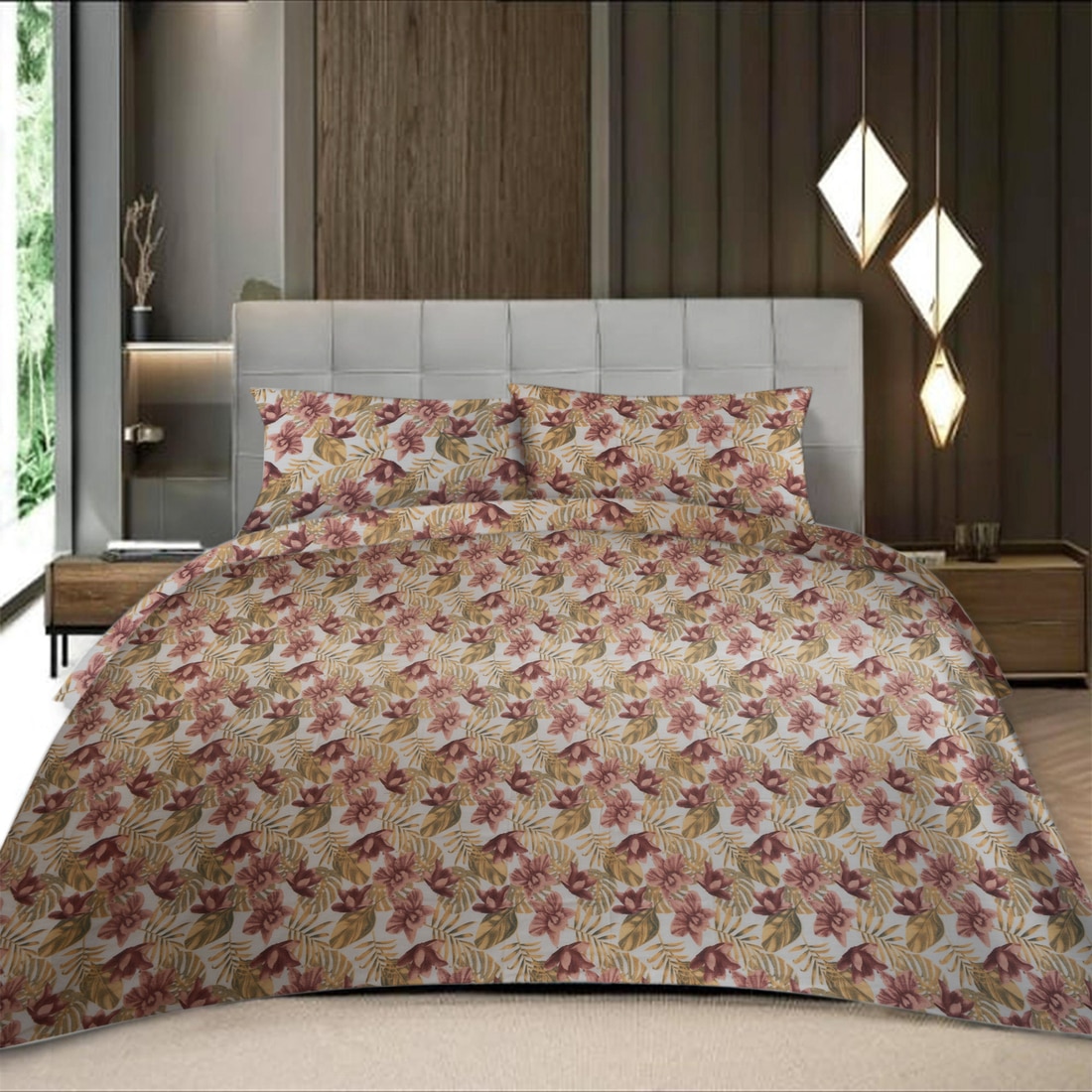 Threads Silky Touch Premium Super King Size Flat Bedsheet 275 x 275 cms - Threads