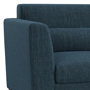 Lewis Sofa (Colour : Indigo Blue, Cushion : Soft, Seater : 3+1+1)