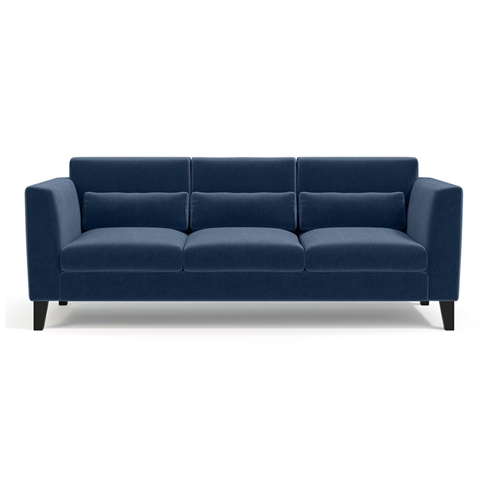 Lewis Sofa (Colour : Lapis Blue, Cushion : Soft, Seater : 3+1+1)