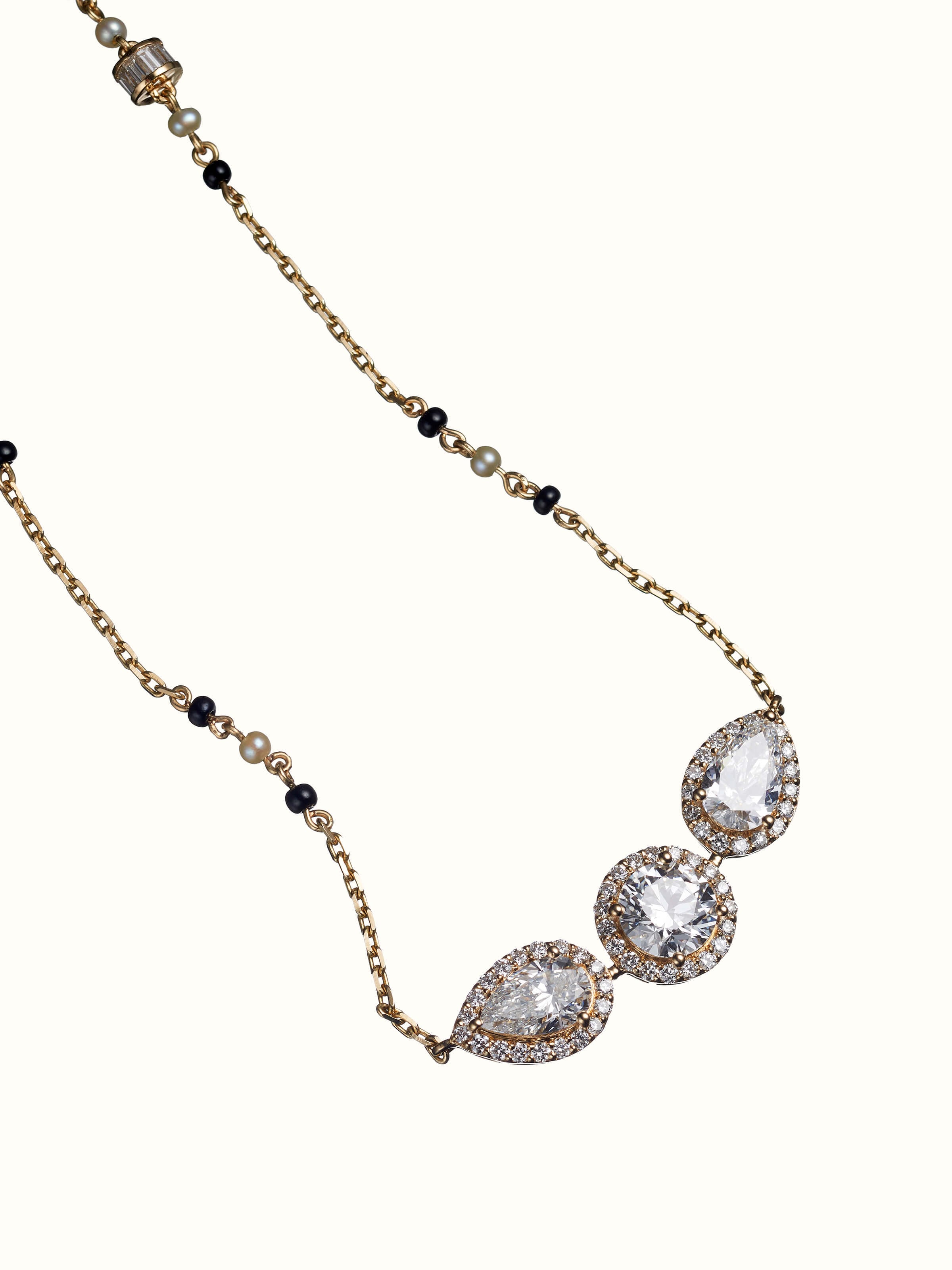 Open Setting 14 karat Gold Mangalsutra