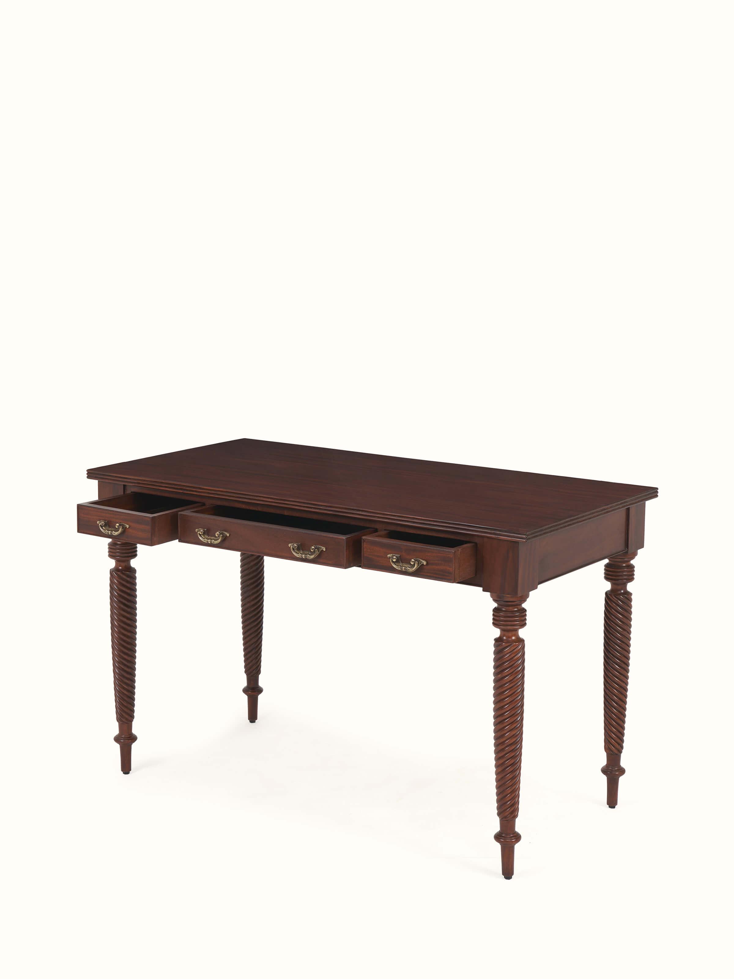Mahagony Wood Study Table (3 Drawers)