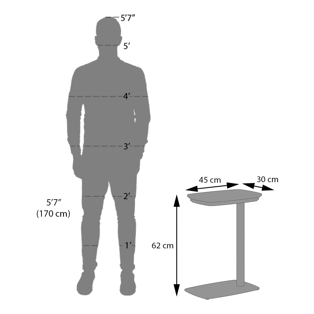 Otis C Table In White And Oak Finish