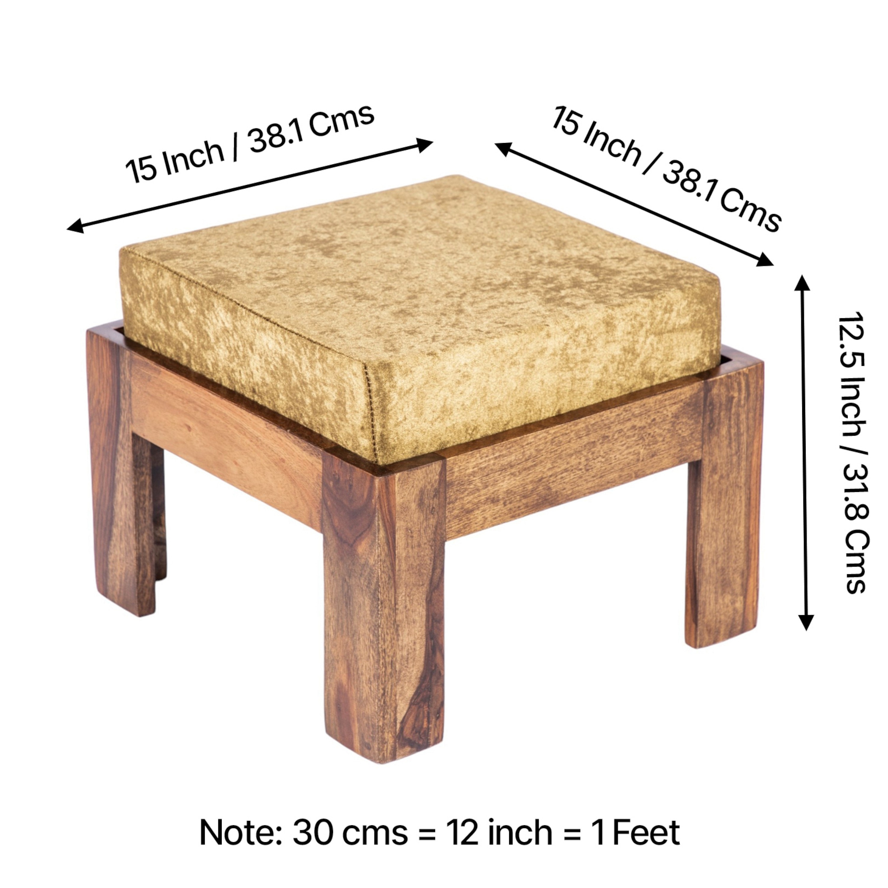 Blane Sheesham Wood 4 Seater Coffee Table Set In Teak Finish