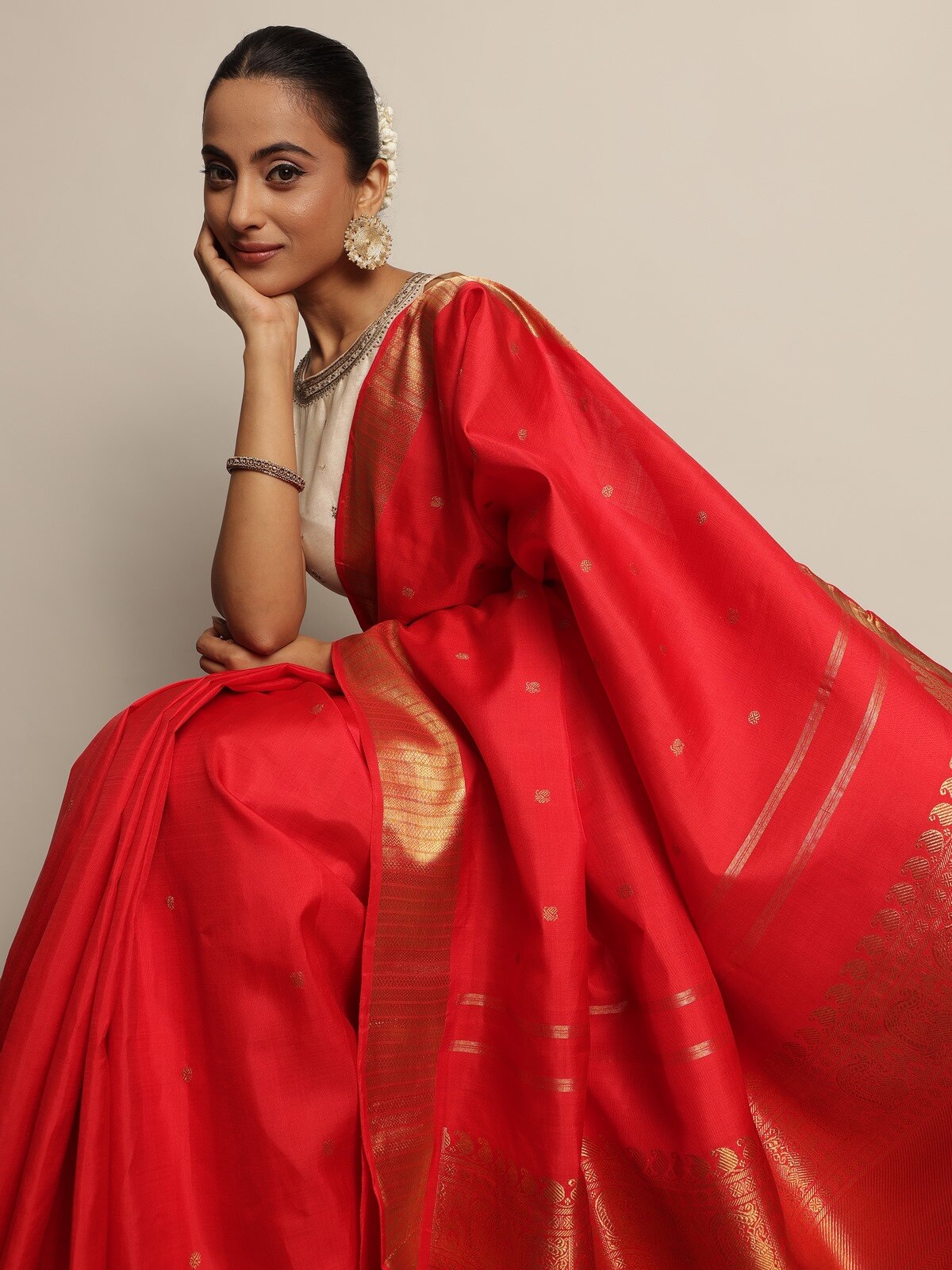 Red Silk Kancheepuram Saree