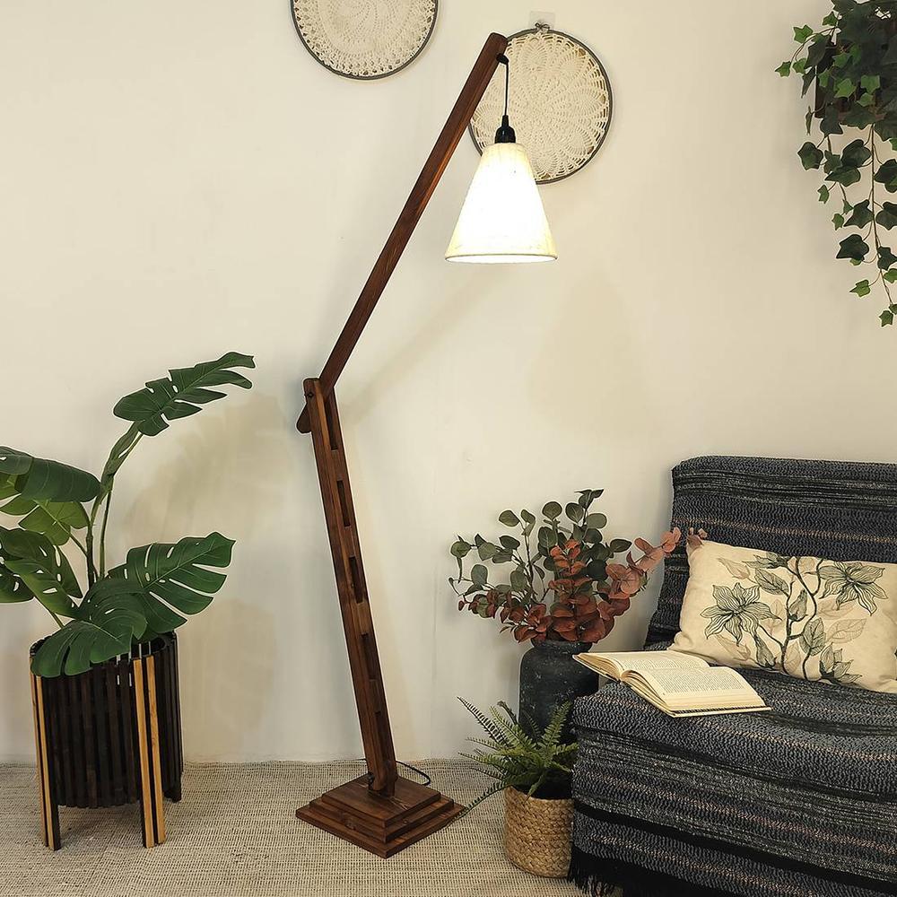 Fisher Beige Jute Floor Lamp with Beige Jute Base