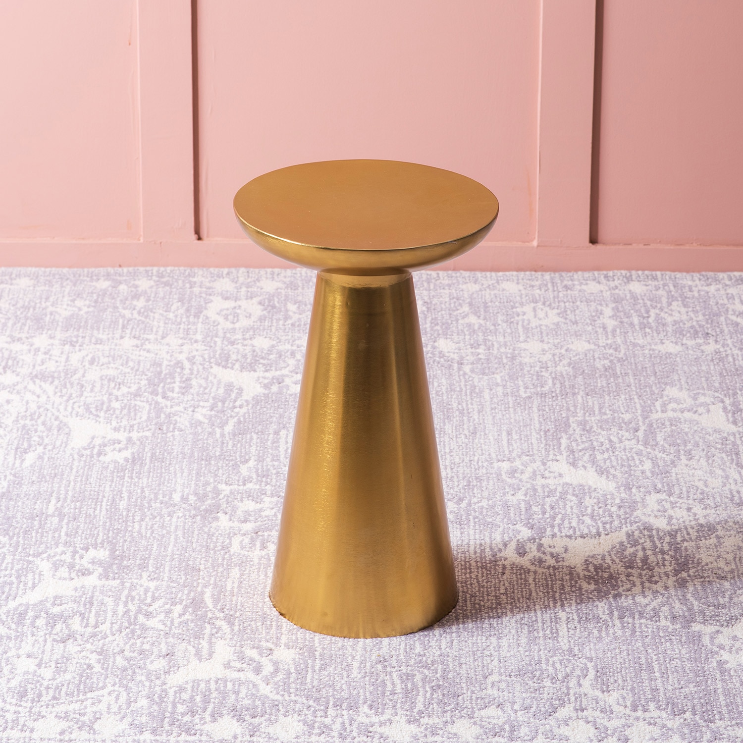Rustic Radiance Metallic Side Table with Gold Accents | Nestroots - Nestroots