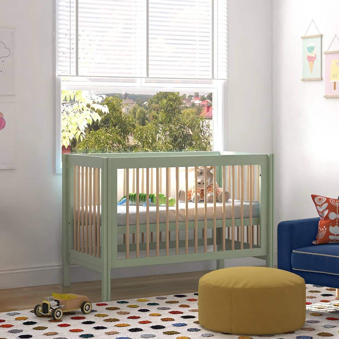 Brent Solid Wood Crib in Colour
