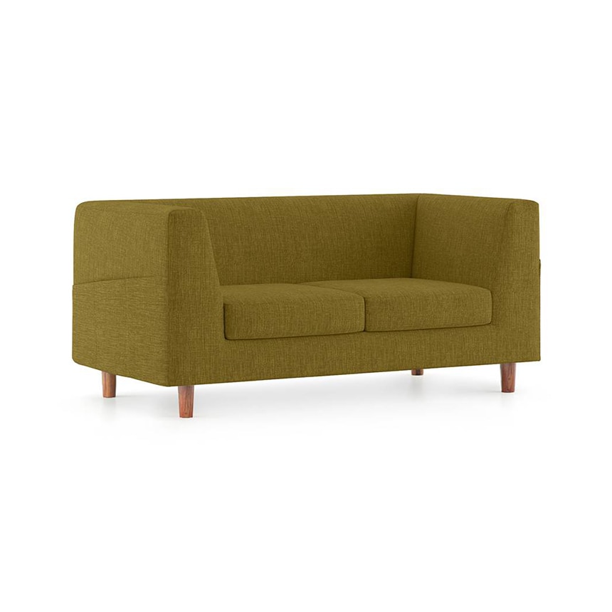 Rubik Premium 2 Seater Fabric Sofa in Olive Green Colour