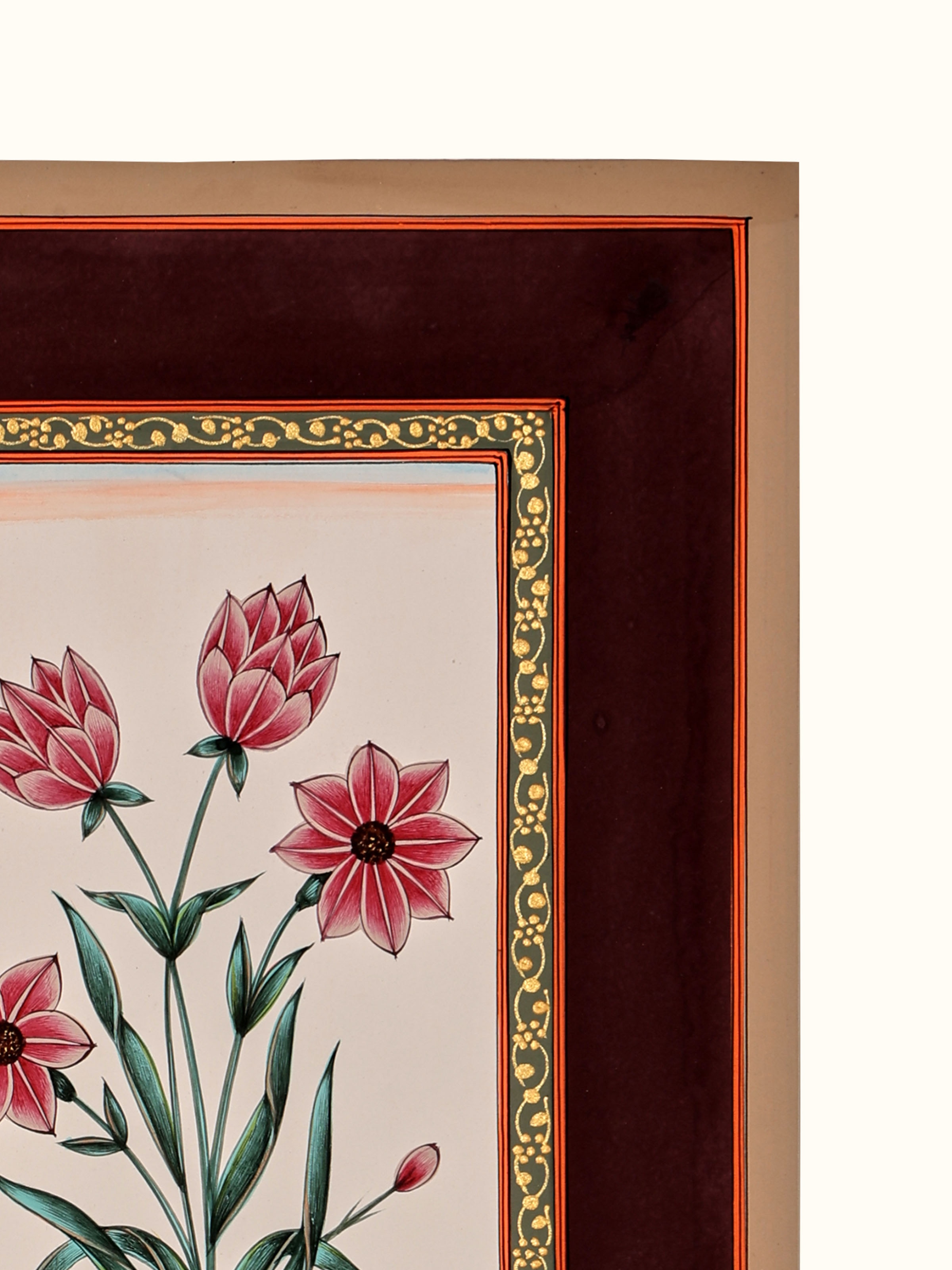 Cosmos Floral Boarder Miniature Painting