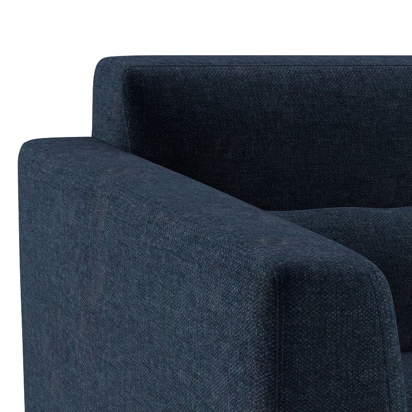 Lewis Sofa (Colour : Cobalt, Cushion : Hard, Seater : 3+1+1)