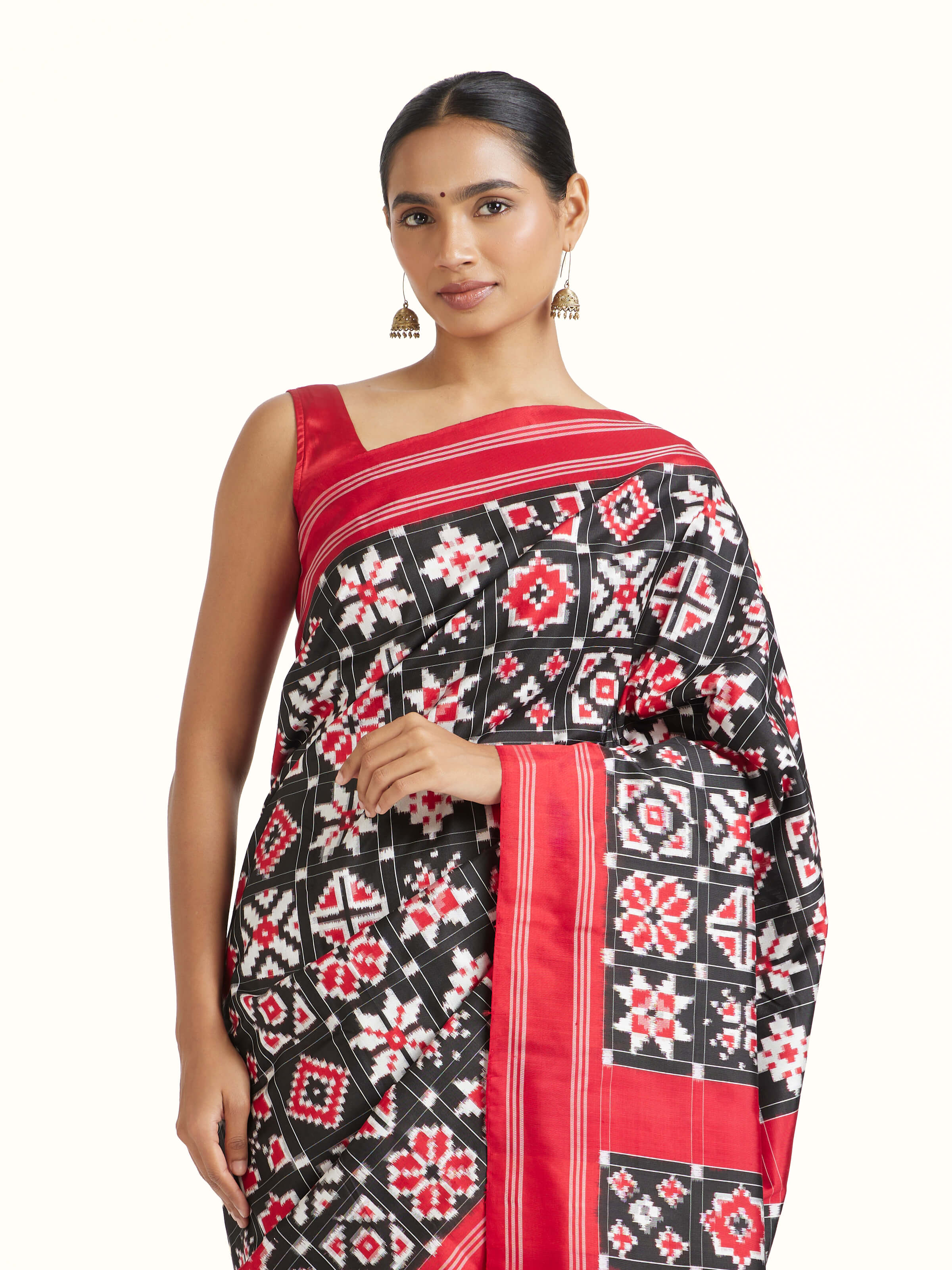 Black Telia Rumal Ikat Saree