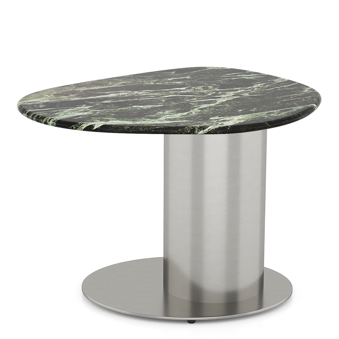 Oaklen Metal Coffee Table In Panda Black And White Marble And Chrome Base Finish