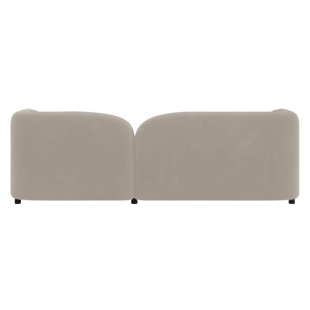 Homro Velvet 3 Seater Sofa in Cream Colour