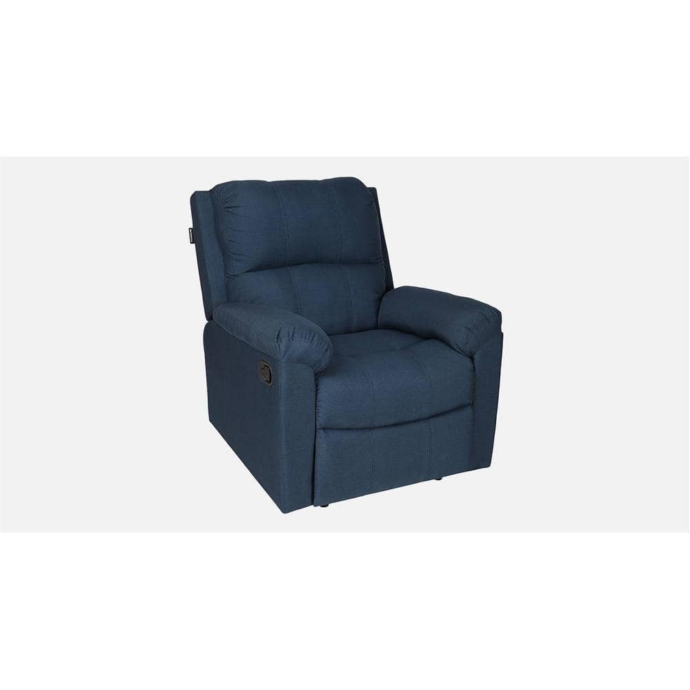 Spino Leatherette One Seater Manual Recliner in Blue Colour