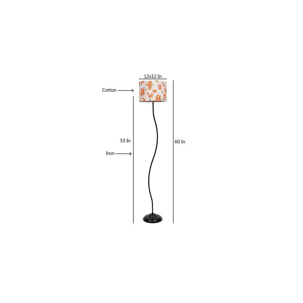 Dorothy Multicolour Cotton Shade Floor Lamp