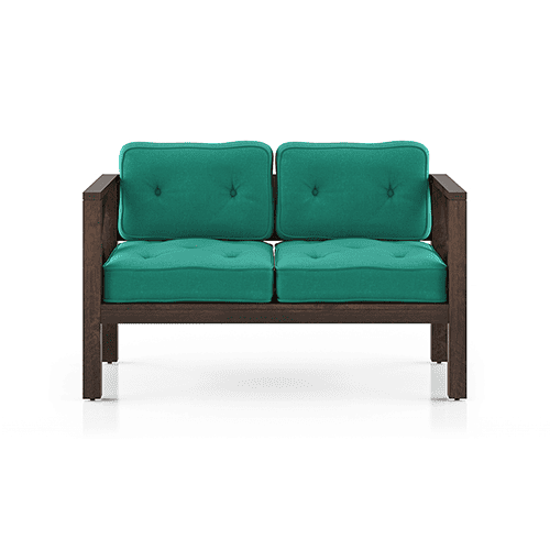 Farmone 2 Seater Wooden Sofa (Lagoon Green)