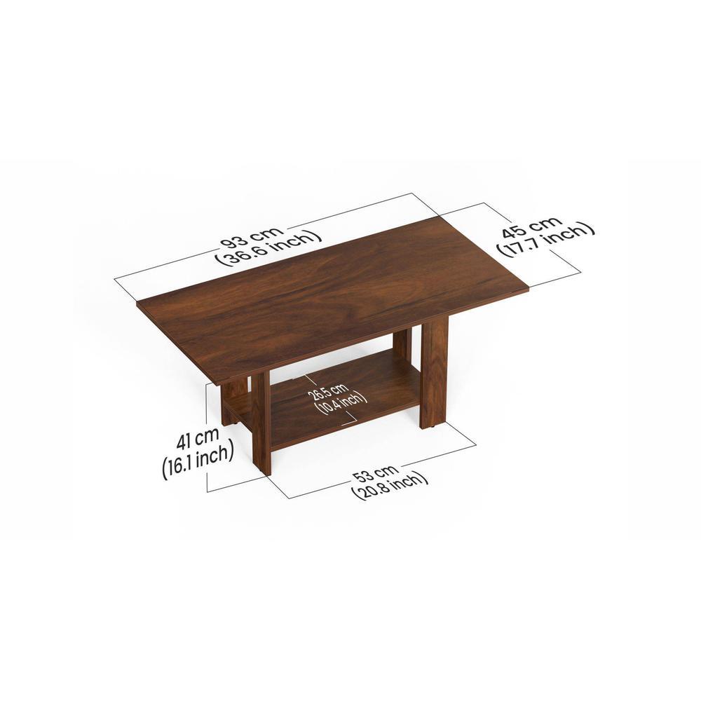 Osnale Engineered Wood Rectangular Shape Coffee Center Sofa Tea/Teapoy Console Table For Sofa Set Living Room Home Hall (Brown Maple)