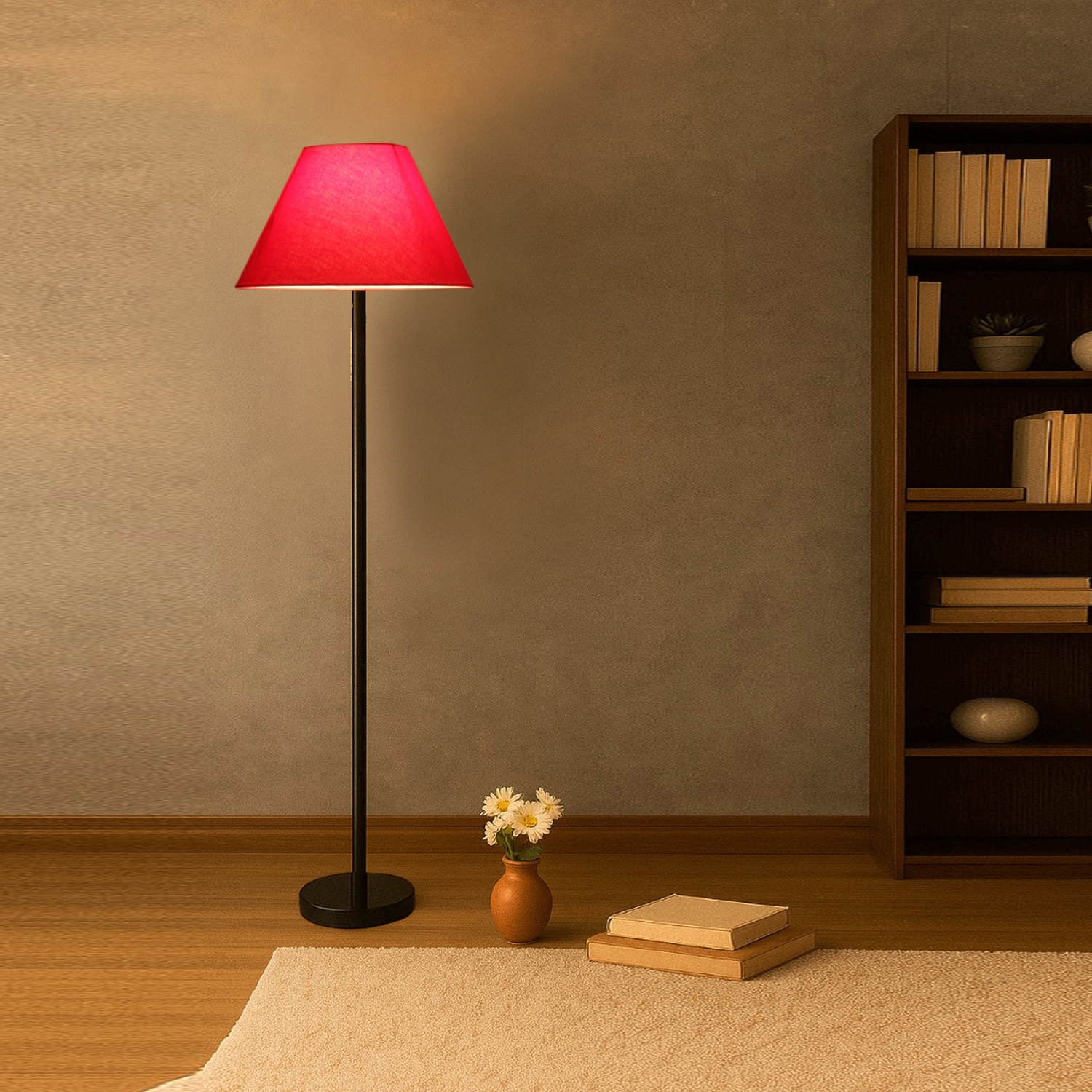 Devansh Wood Floor Lamp