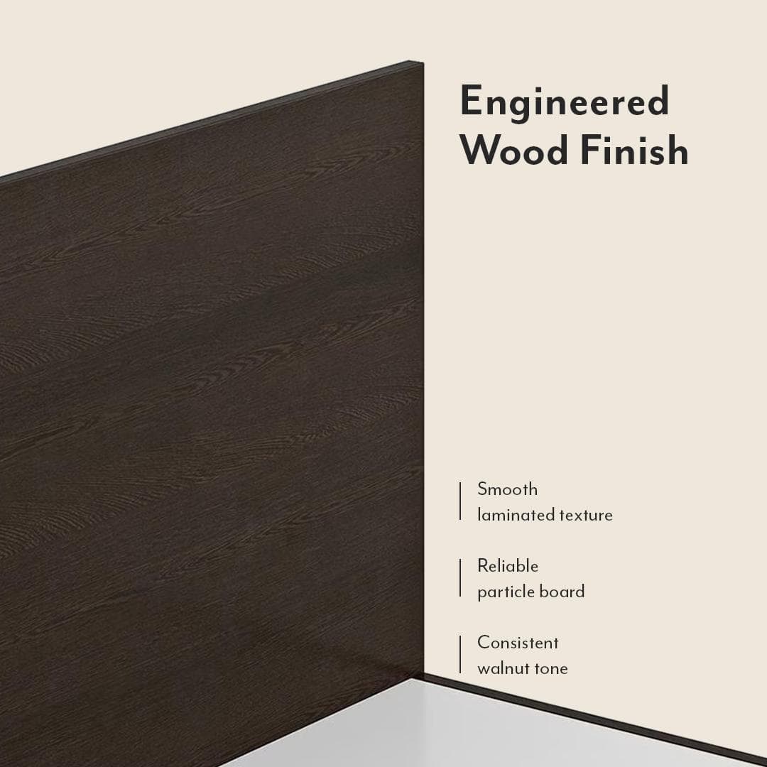 Zoey Engineered Wood Queen Size Box Storage Bed In Dark Wenge Finish