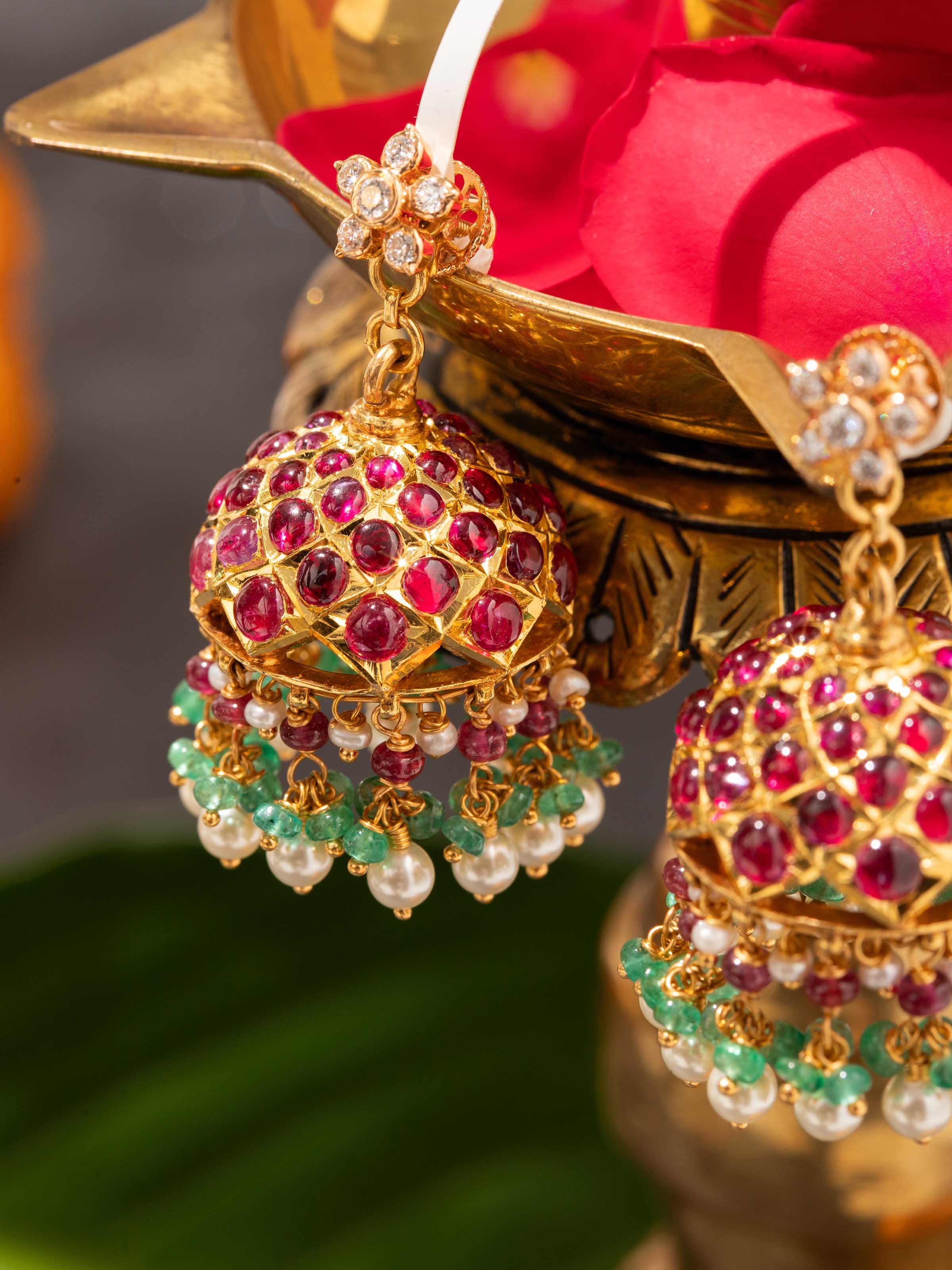 Kundala Velai 22 Karat Gold Jhumkas