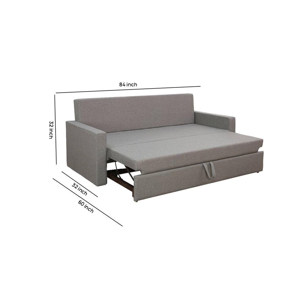 Akron 3 Pull Out Sofa Cum Bed In Grey Colour