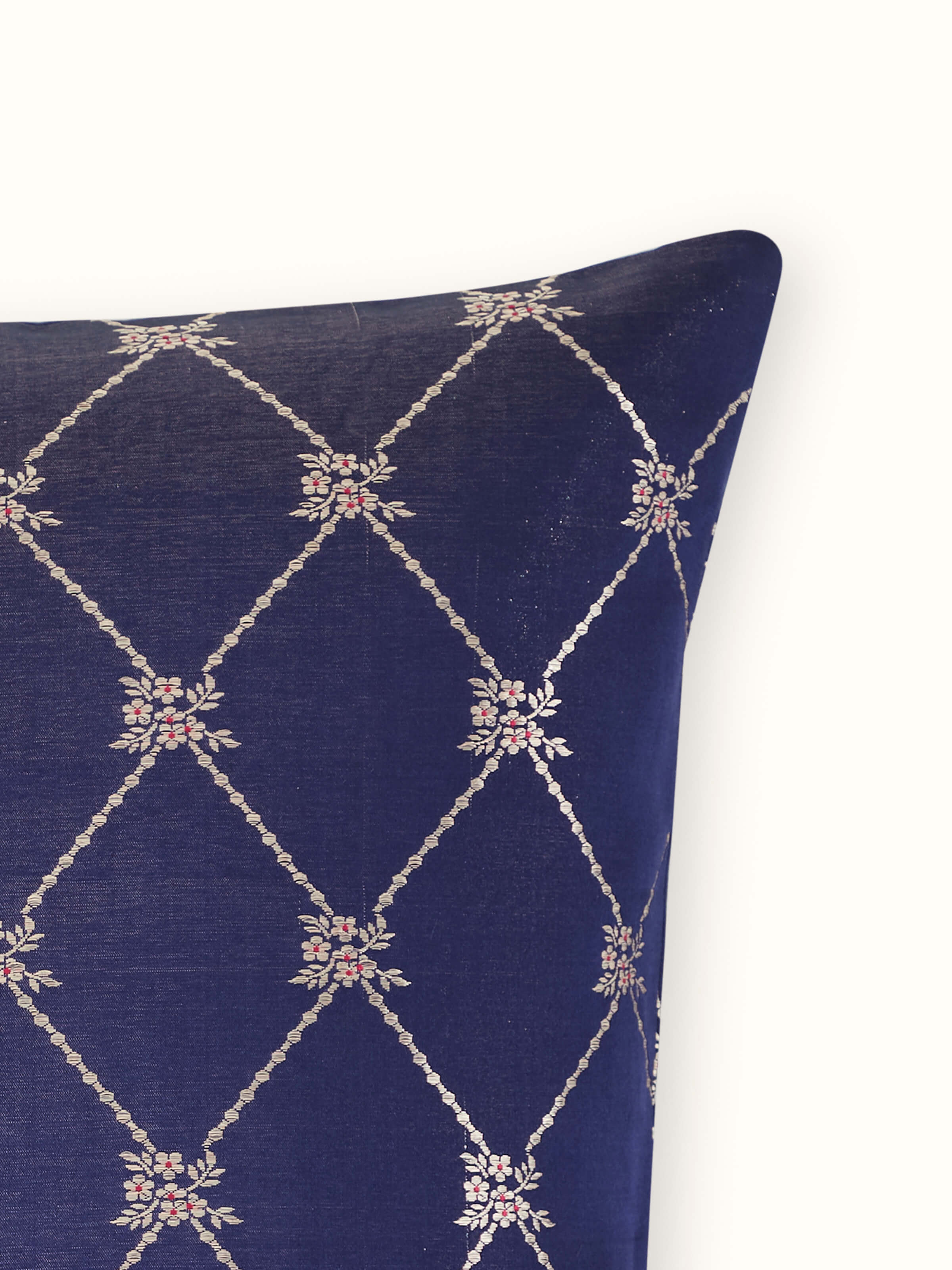 Close-up of the cushion back and zip enclosure, emphasizing premium craftsmanship.