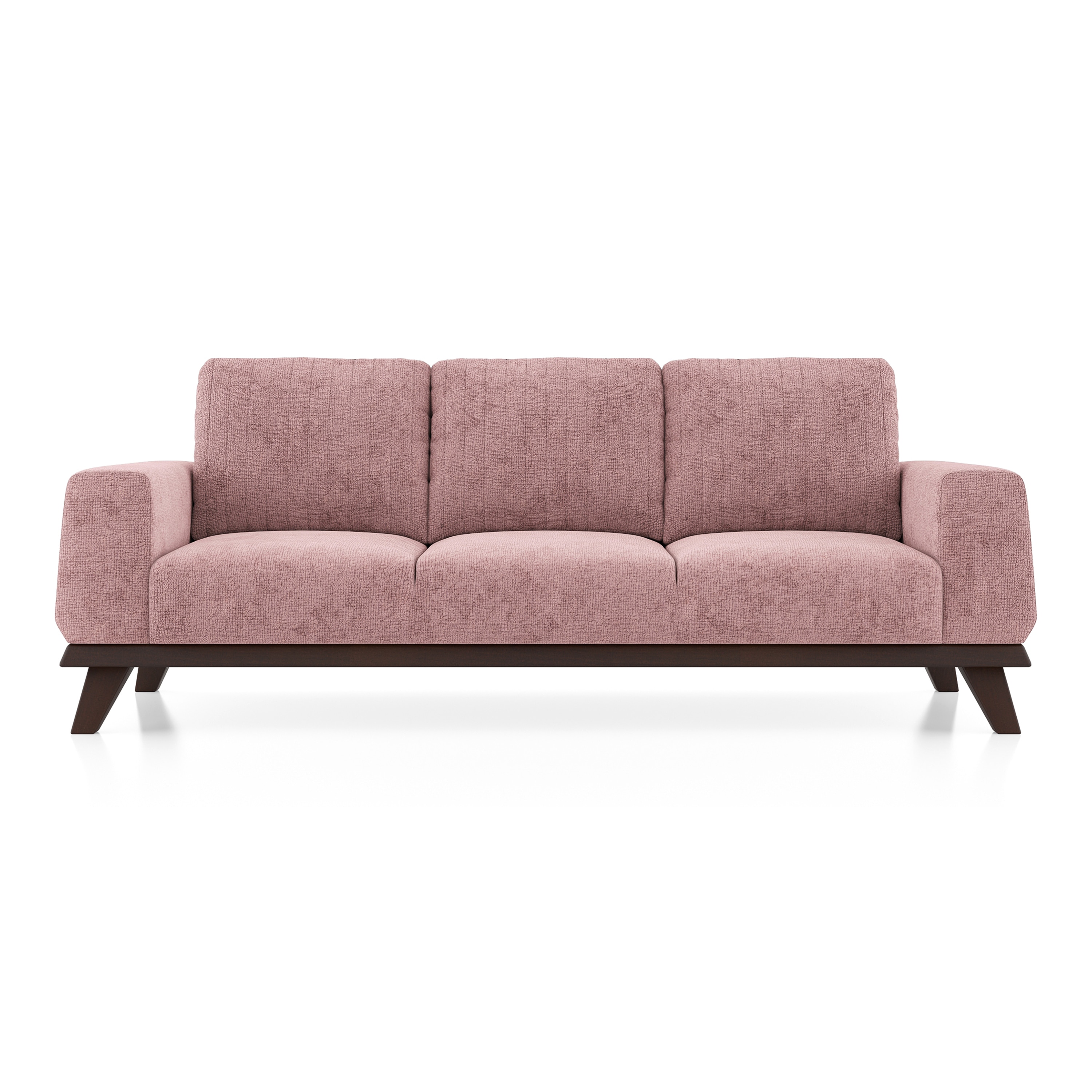 Granada Essential 3 Seater Fabric Sofa In Desert Rose Colour