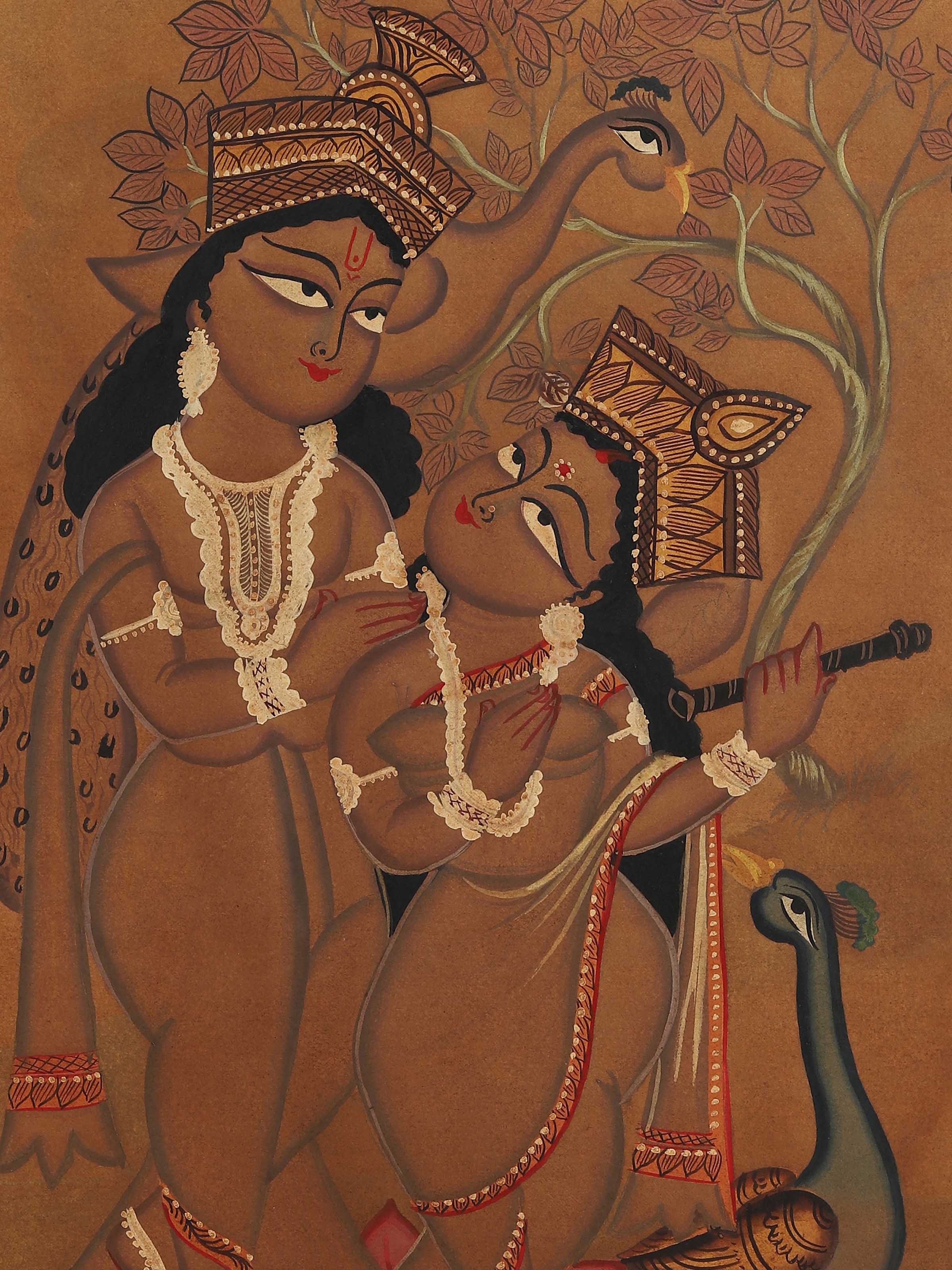 Shree Krishna Kalighat Painting