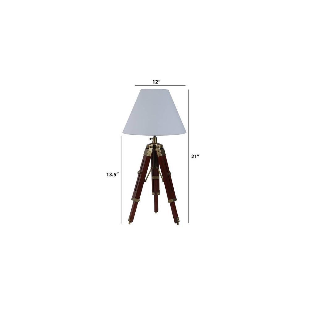Alwyn White Cotton Shade Table Lamp