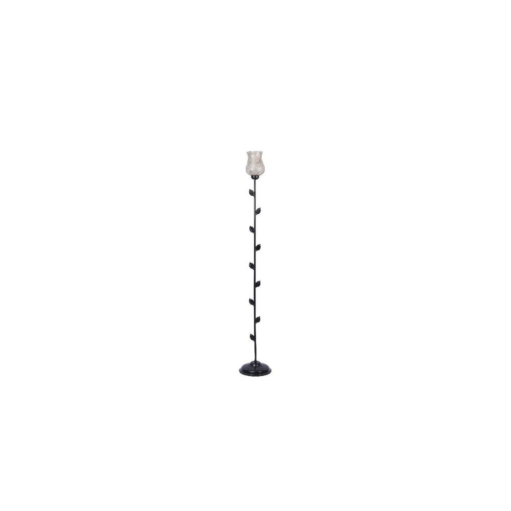 Atticus Multicolour Glass Floor Lamp with Black Iron Base