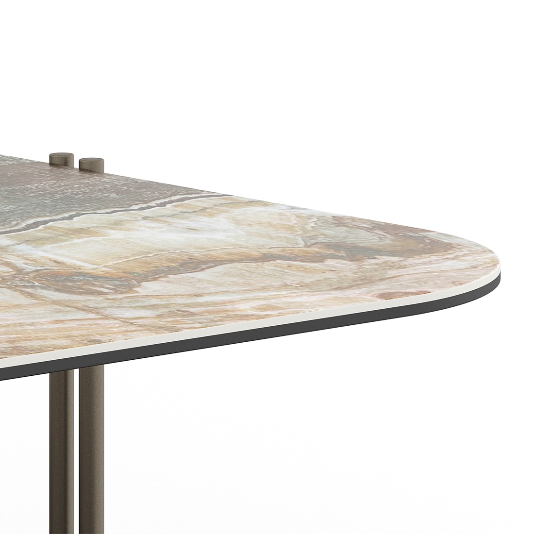 Paloma Square Marble Coffee Table in Jupiter Spanish Ceramic Finish