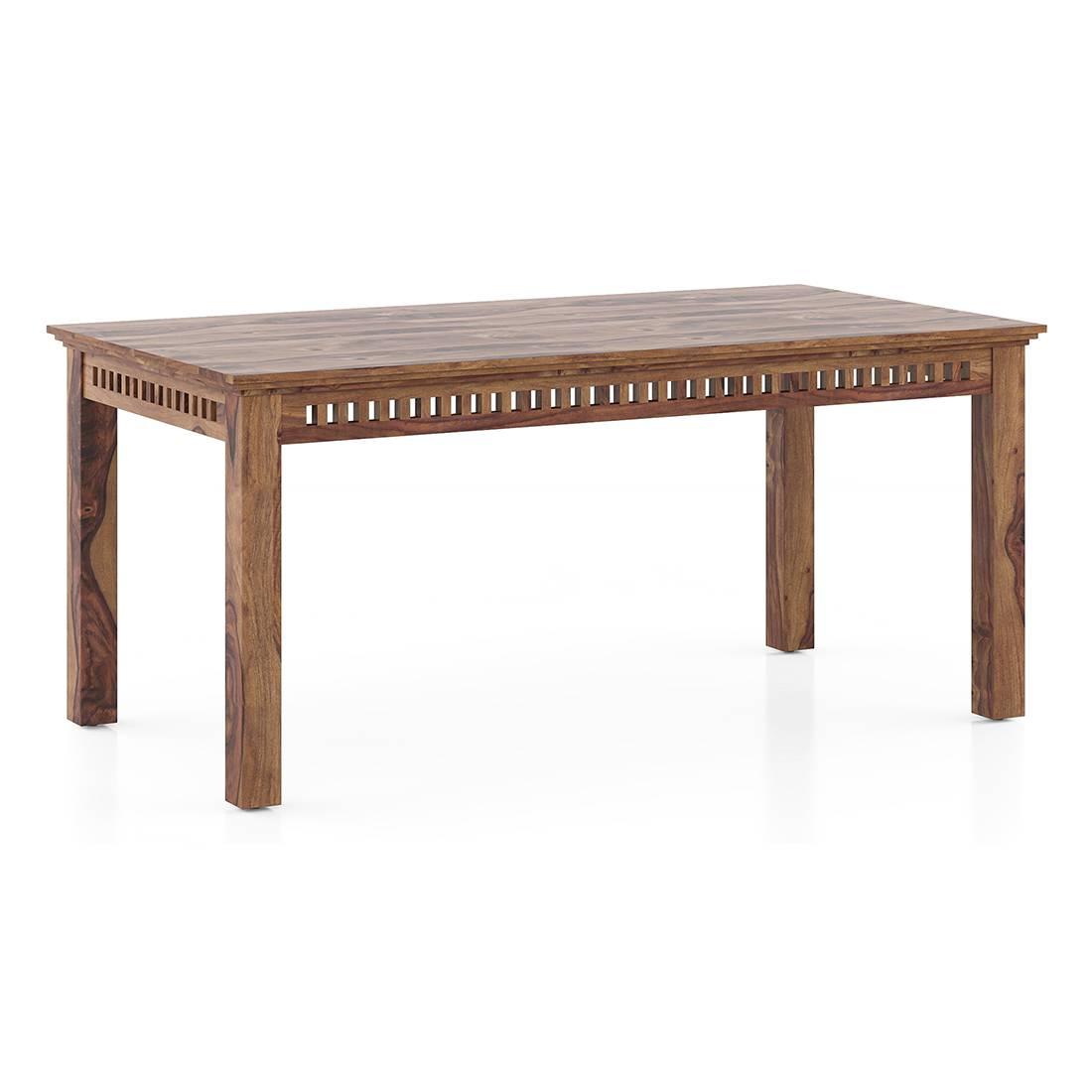 Fidora 6 Seater Dining Table In Teak Finish
