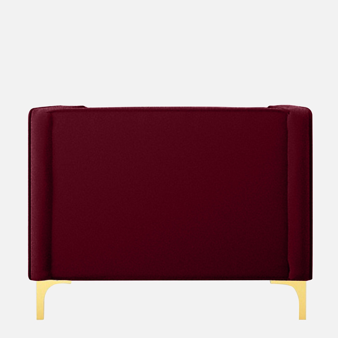 Texude Velvet 1 Seater Sofa in Maroon Colour