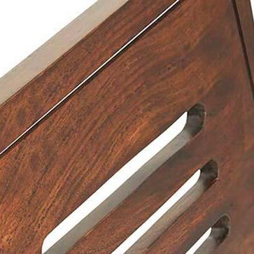 Capra Solid Wood Dining Chair Set Of 2 In Teak Finish