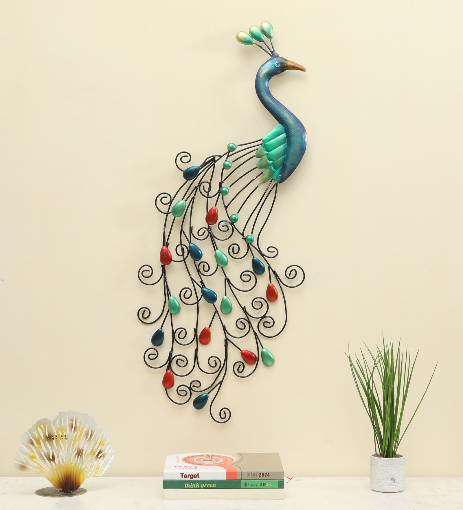 Asher Abstract Metal Wall Decor in Multicolor Set of 1 - Vedas Exports