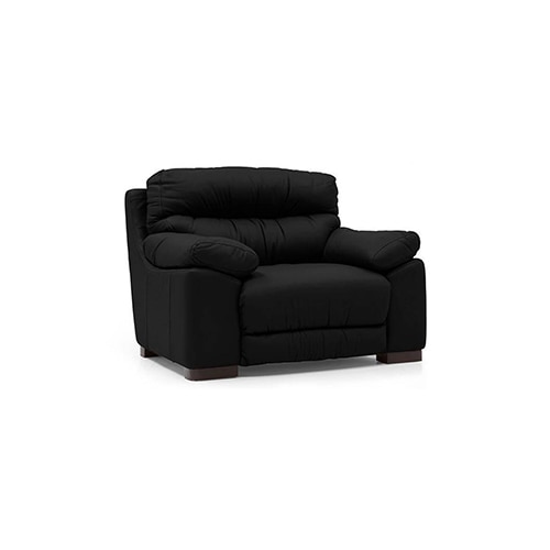 Thiene 1 Seater Leather Sofa in Licorice Colour