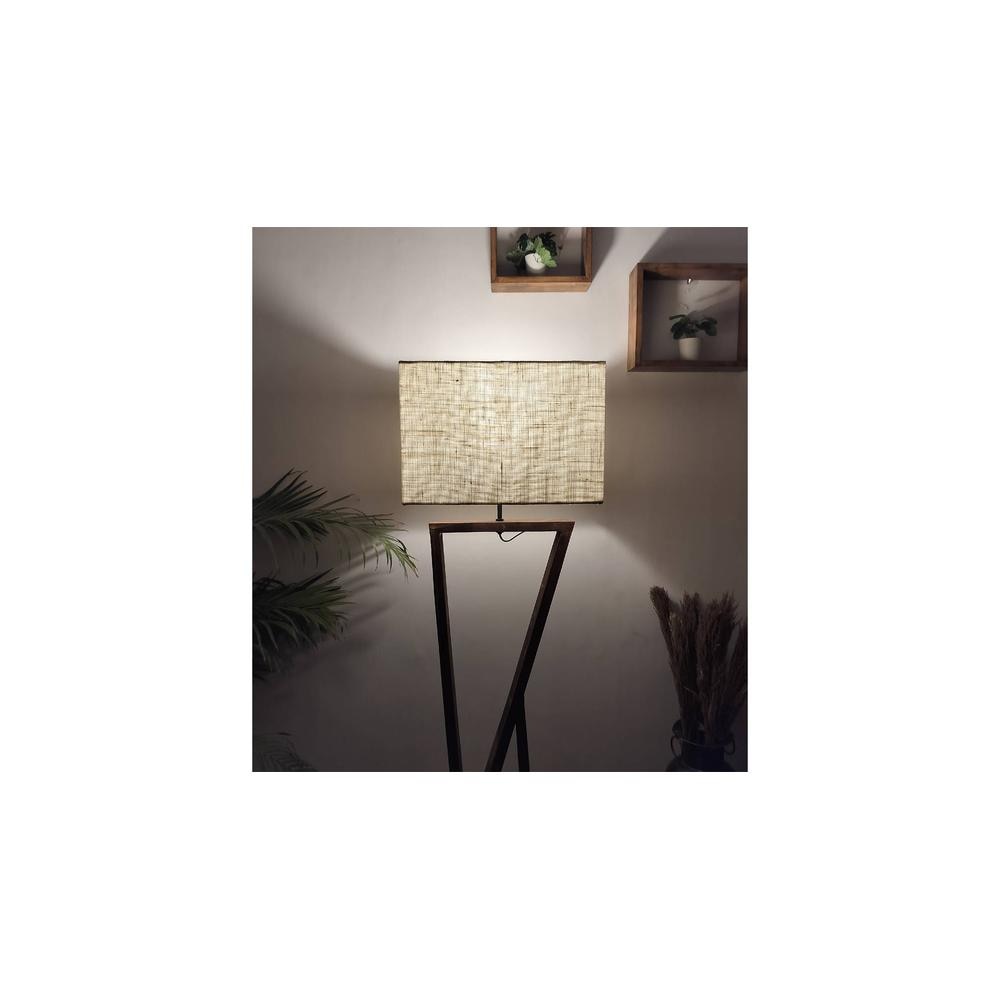 Chloe Beige Jute Floor Lamp with Beige Jute Base
