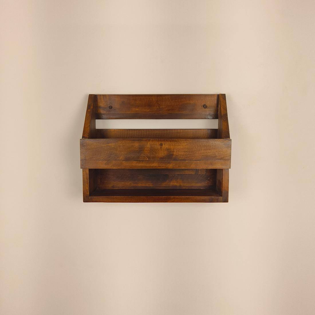 Riverdale Wooden Wall Shelf Organiser With Key Holders