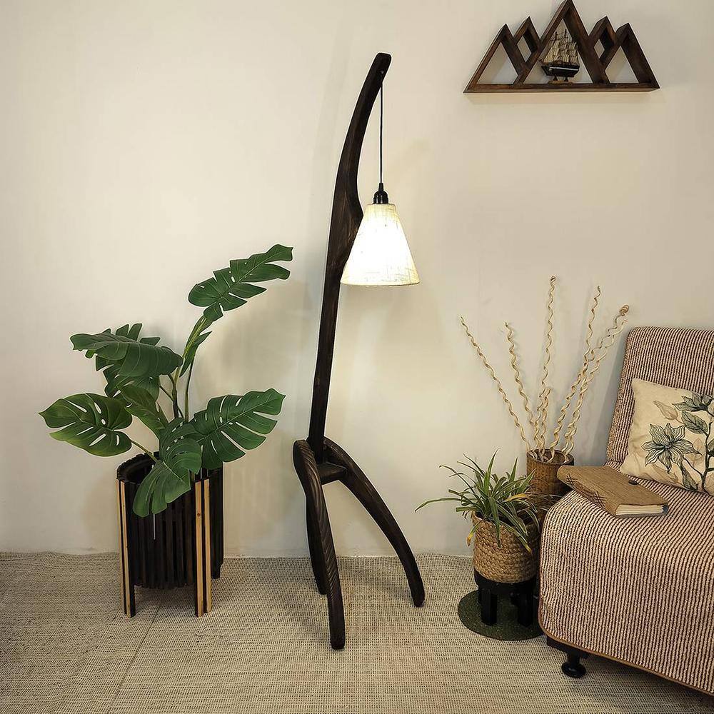 Species Beige Jute Floor Lamp with Beige Jute Base