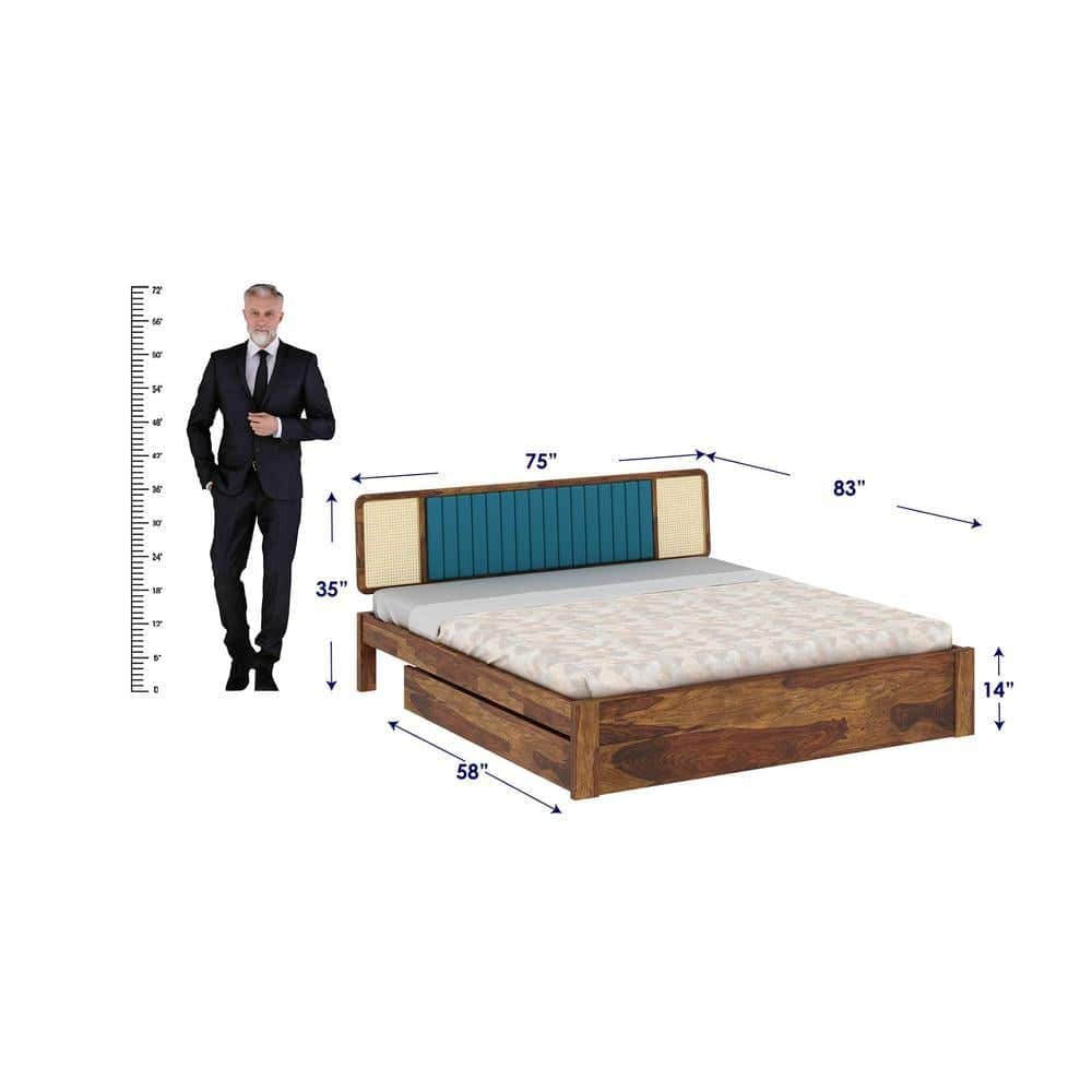 Boho Bliss Solid Wood King Storage Bed