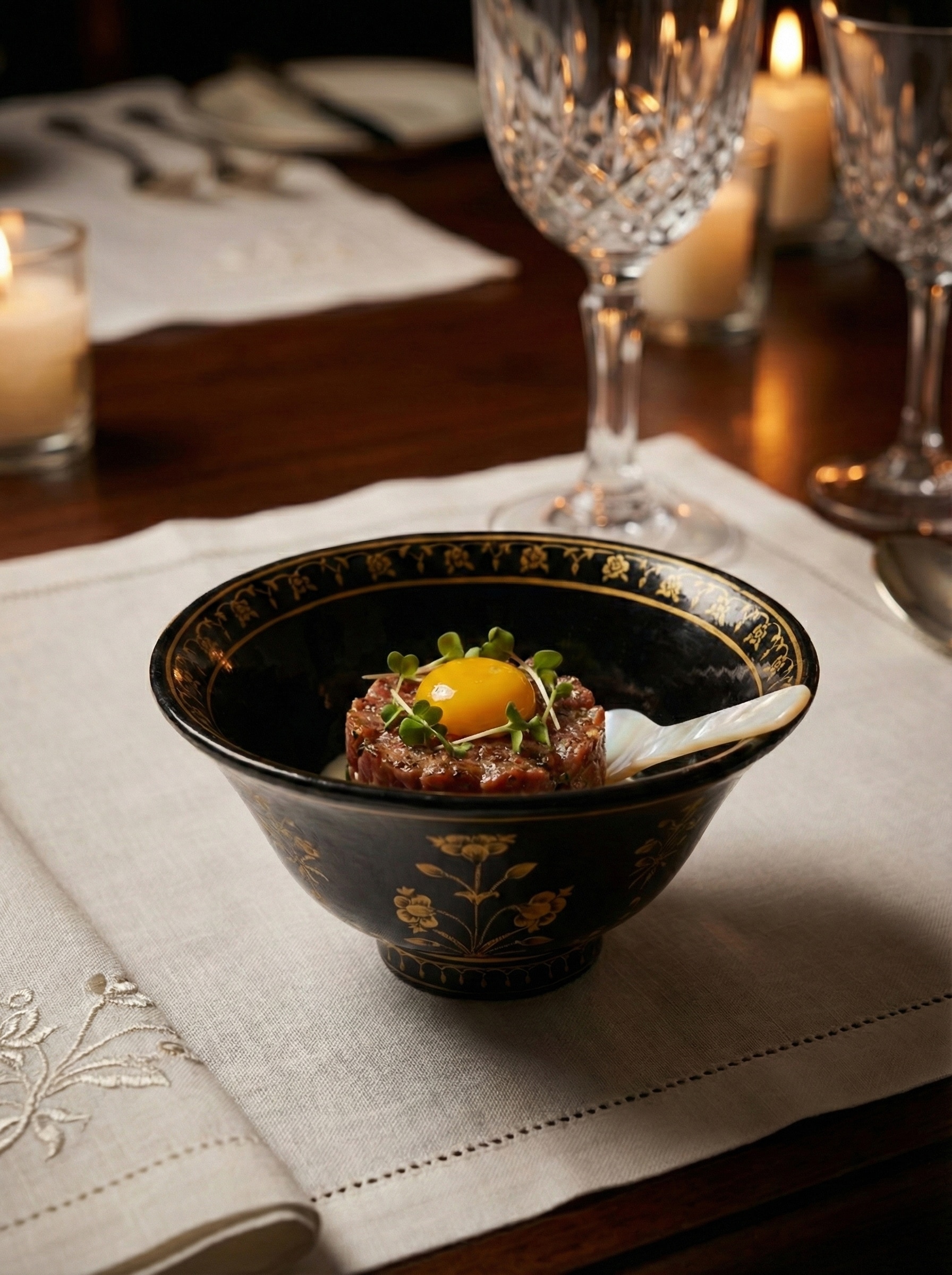Lifestyle view of Brown Papier Mache Paper Pulp Bowl