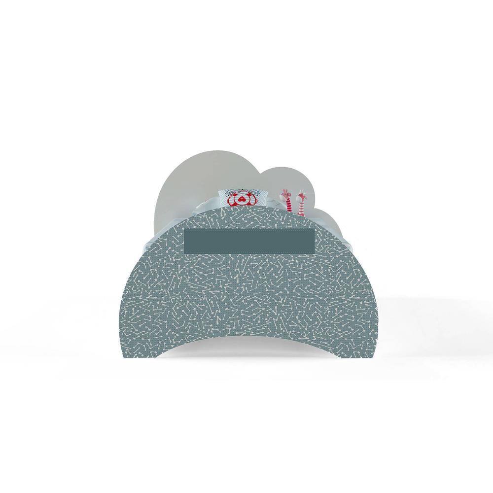 Cloud Tails Engineered Wood Drawer Storage Bed in Dark Grey Colour