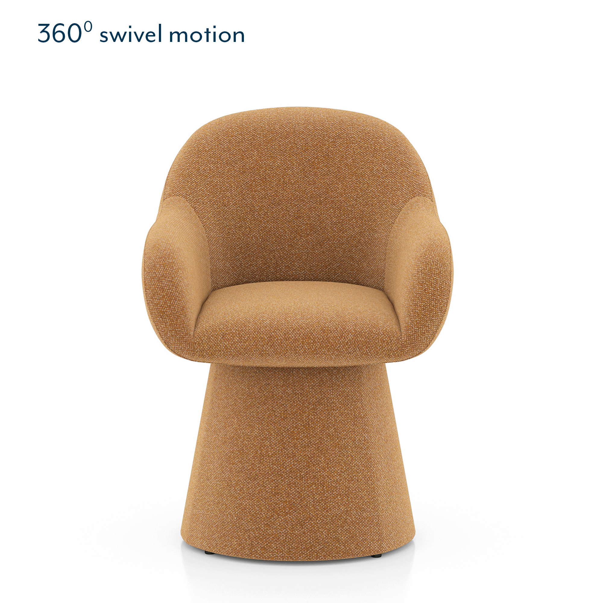 Selene Upholstered Accent Chair In Light Mustard Fabric