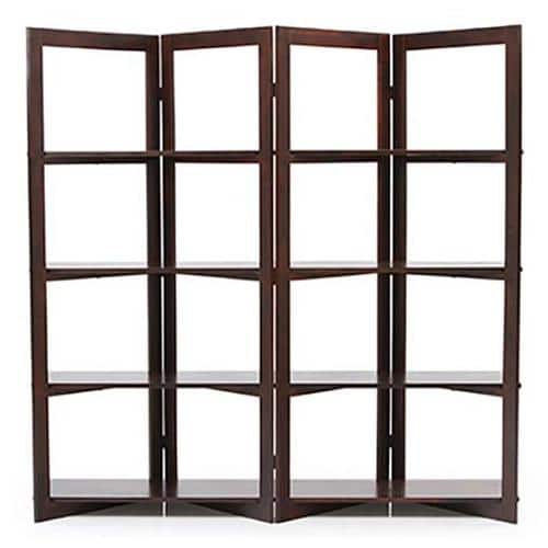 Andreas Solid Wood Bookshelf in Dark Walnut Finish