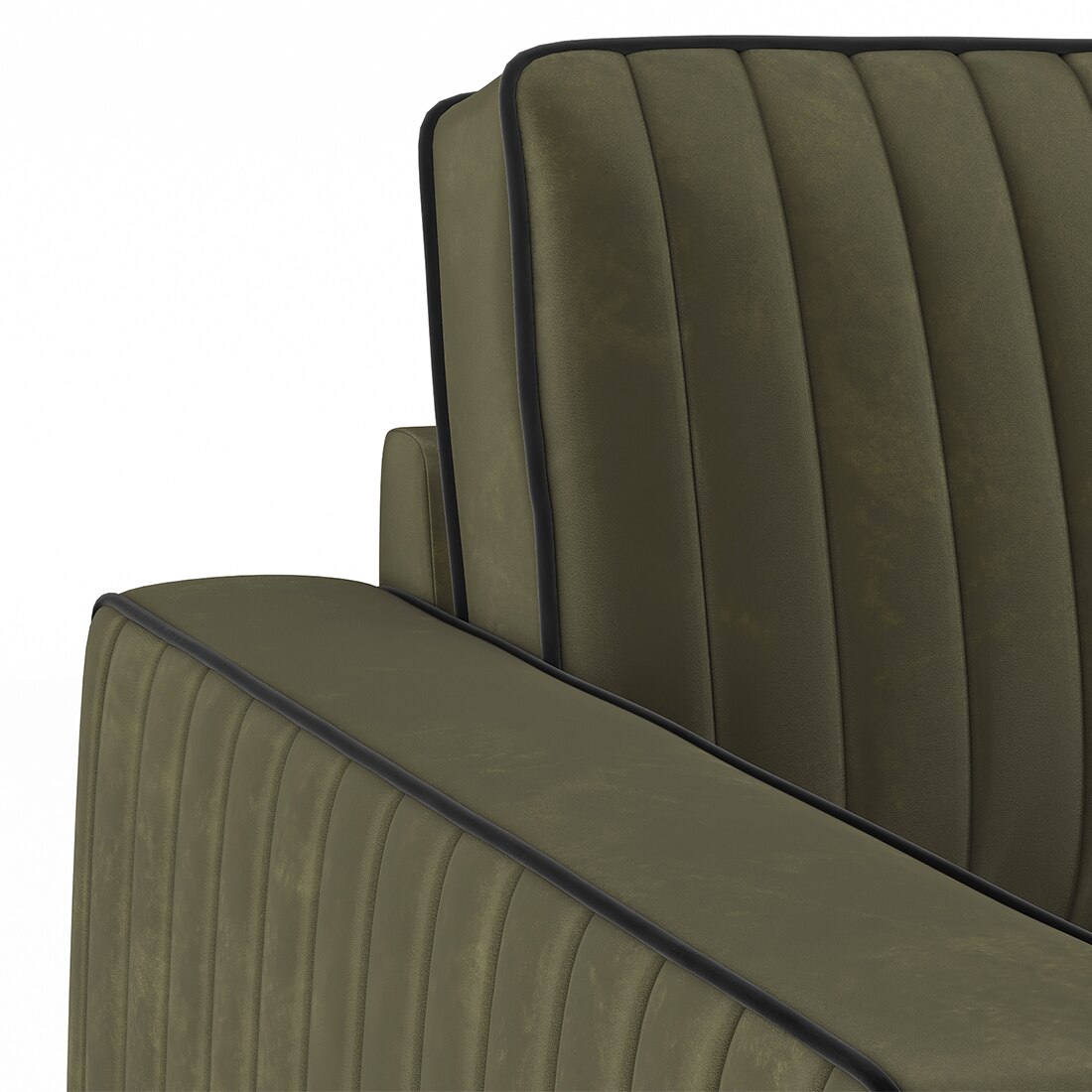 Apollo Neo Sofa (Colour : Deep Olive Velvet, Seating Capacity : 1 Seater, Cushion Type : Hard, Back Height : Regular Back)