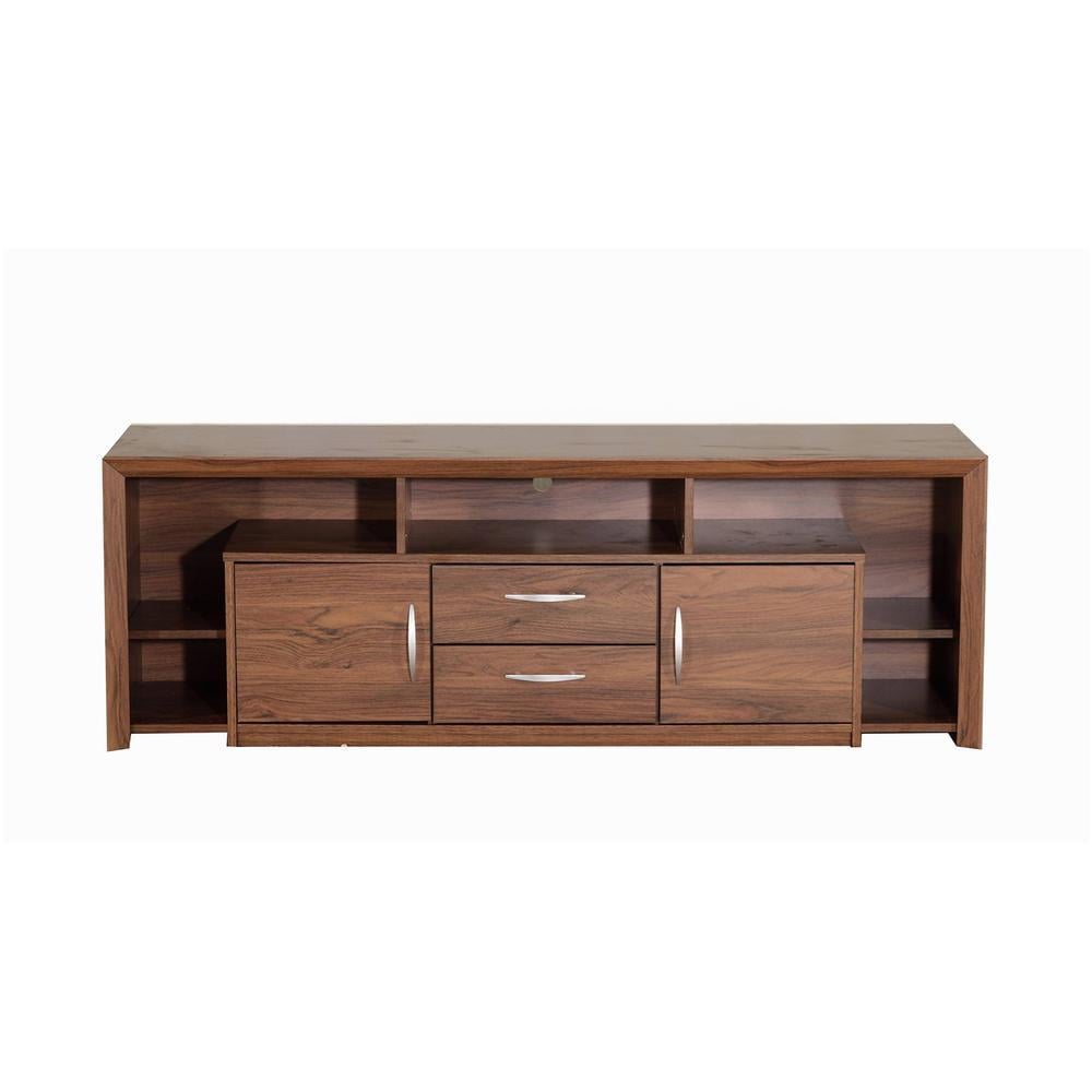 Yuko TV Unit with Two Drawers in Columbia Walnut Finish
