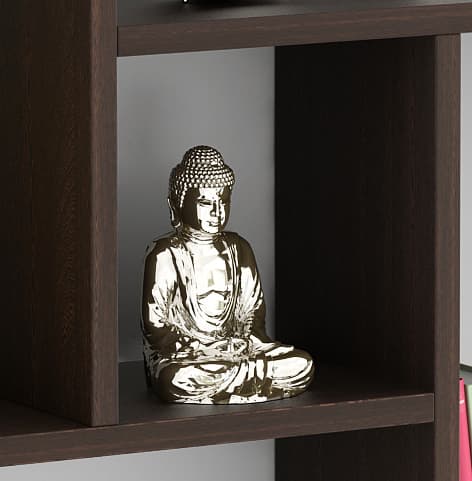 BLUEWUD Javies Engineered Wood Multipurpose Wall Decor Shelf, Display Rack (Wenge)