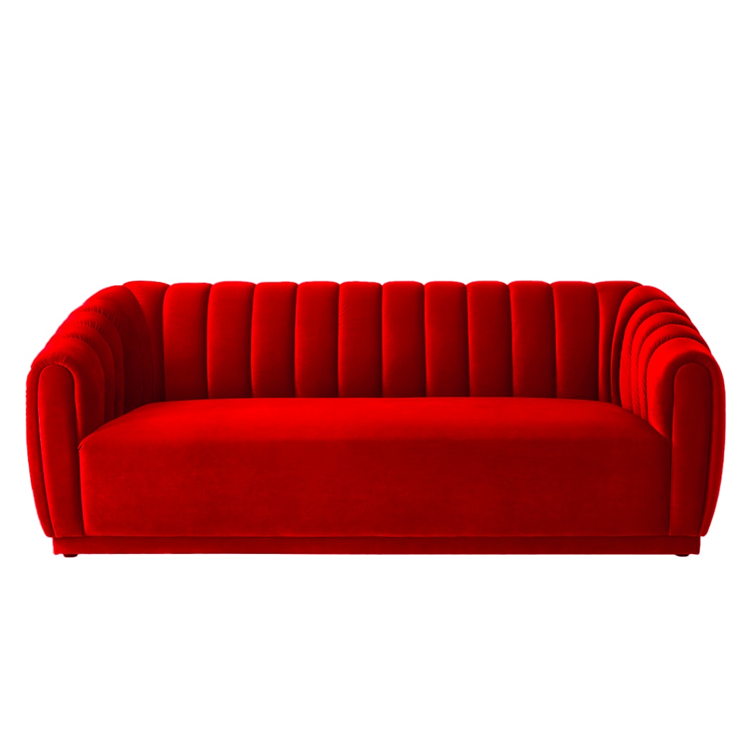 Rosa Fabric Sofa (Red)