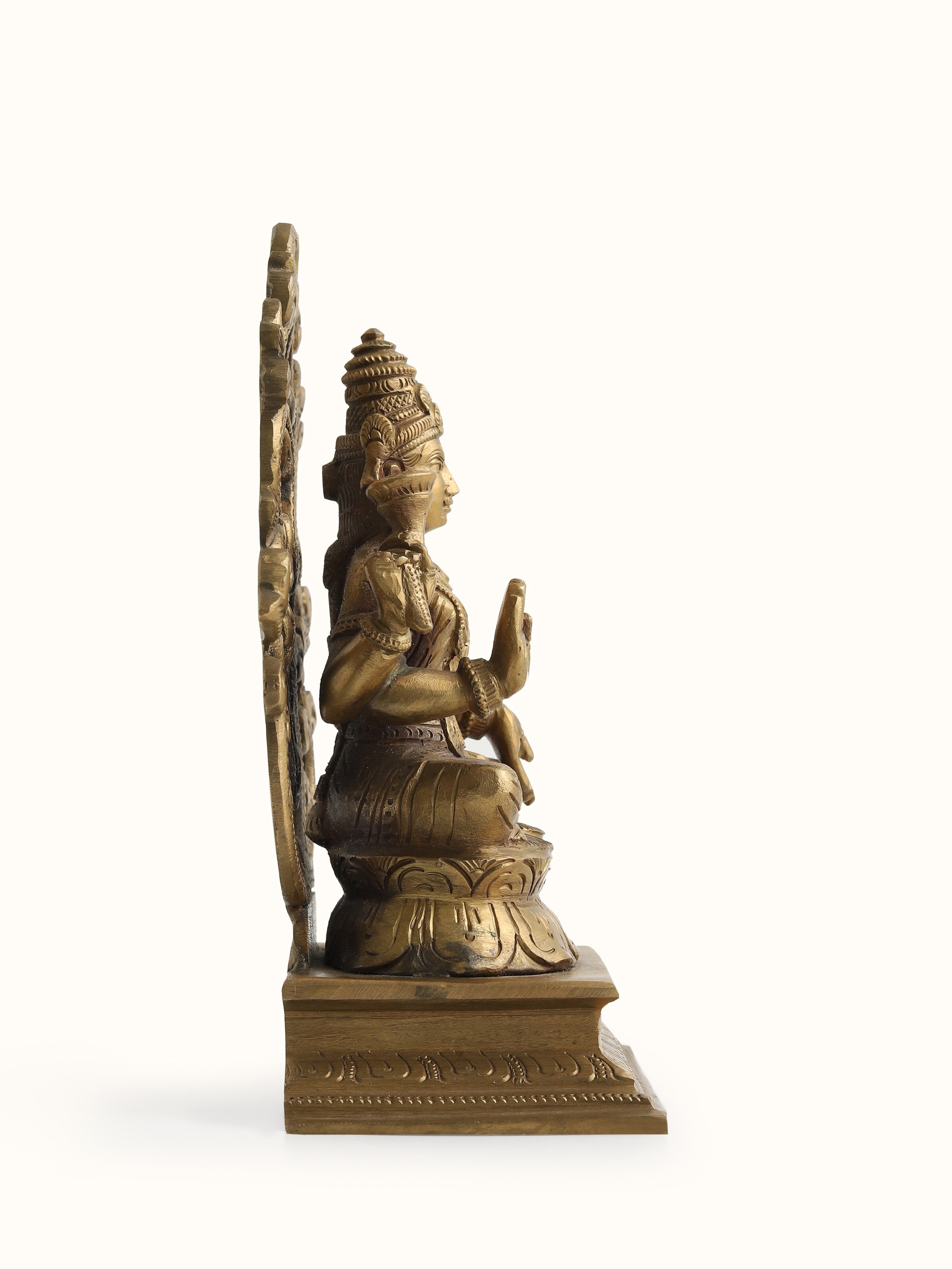 Bronze Lakshmi Filigree Idol